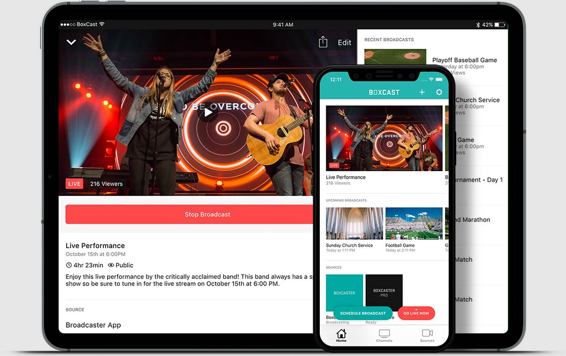 Broadcaster App Powerful HD Live Streaming for iOS
